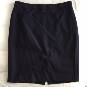 Banana Republic Navy Blue Wool Pencil Skirt, Size 6